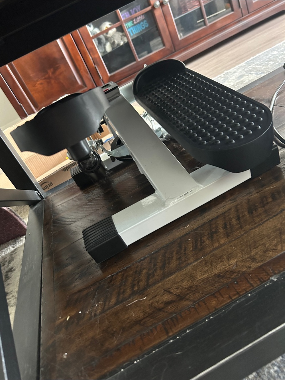 Compact Mini Stepper with Resistance Pedals - Black & Silver